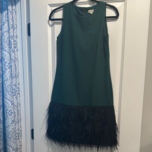 Daniel Cremieux Green and Black Mini Dress
